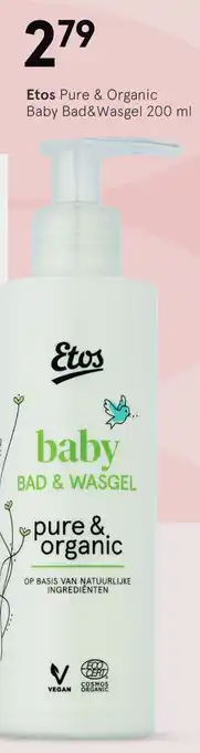 Etos Etos pure & organic baby bad&wasgel 200 ml aanbieding