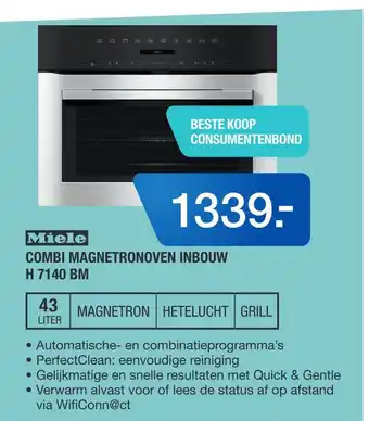 Electroworld Miele combi magnetronoven inbouw aanbieding