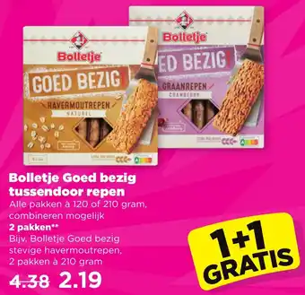 PLUS Bolletje Goed bezig tussendoor repen aanbieding