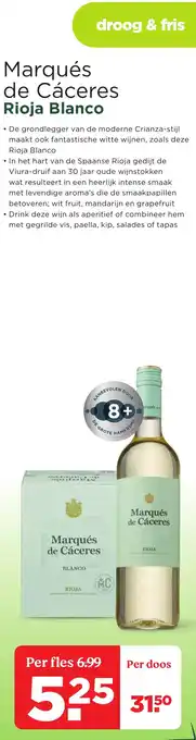 PLUS Marqués de Cáceres Rioja Blanco aanbieding