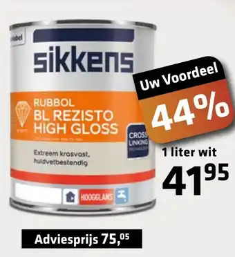 De voordeelmarkt Sikkens 1liter aanbieding