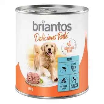 Zooplus 24x800g Briantos Delicious Pate VIs en Erwten Honden Natvoer aanbieding