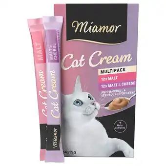 Zooplus 48x15g Cat Malt Cream & Mout-Kaas Multibox Miamor Kattensnacks aanbieding