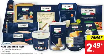 Lidl Kaas italiaanse stijln 200 - 500g aanbieding