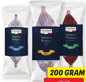 Lidl Salami italiaanse stijl 200 gram aanbieding