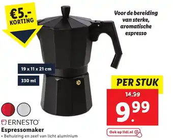 Lidl Ernesto espressomaker per stuk aanbieding