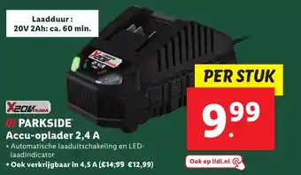 Lidl Parkside accu oplader 2,4 A per stuk aanbieding