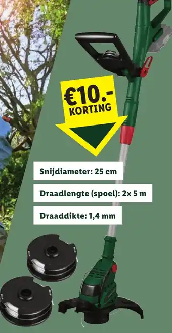 Lidl Parkside accu grastrimmer 20V per stuk aanbieding