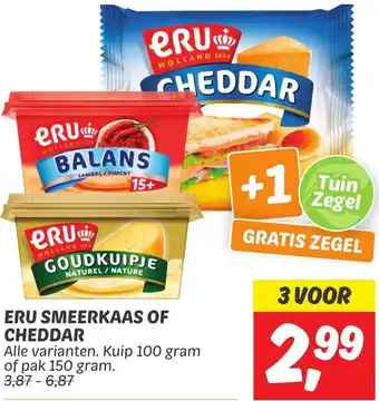 Dekamarkt ERU SMEERKAAS OF CHEDDAR aanbieding