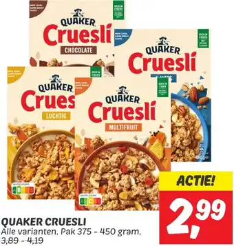 Dekamarkt QUAKER CRUESLI aanbieding