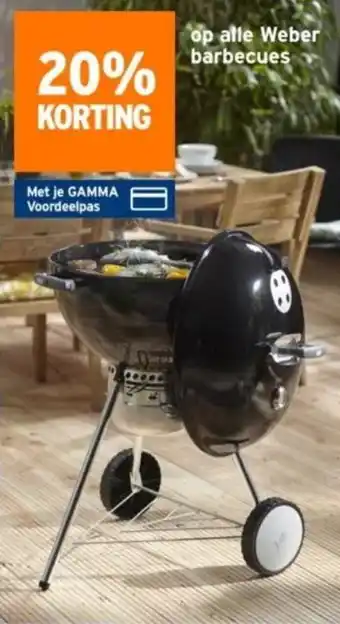 GAMMA op alle Weber barbecues aanbieding