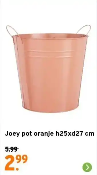 GAMMA Joey pot oranje h25xd27 cm aanbieding