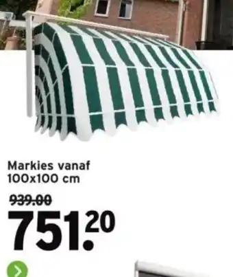 GAMMA Markies vanaf 100x100 cm aanbieding