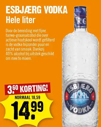 Dirck 3 ESBJÆRG VODKA Hele liter aanbieding