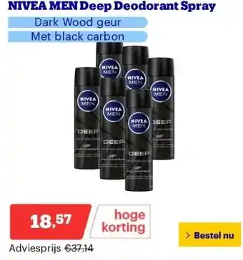 Bol.com NIVEA MEN Deep Deodorant Spray aanbieding