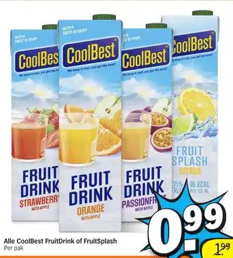 Albert Heijn Alle CoolBest FruitDrink of FruitSplash aanbieding