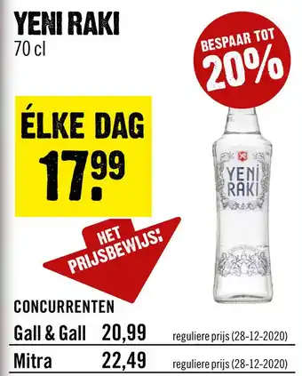 Dirck 3 Yeni raki 70cl aanbieding