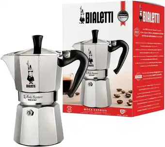 Amazon Bialetti Moka Express Espressomachine, Aluminium, Zilver, 12 Kopjes aanbieding