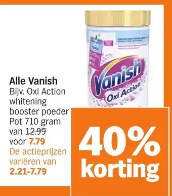 Albert Heijn Alle Vanish aanbieding