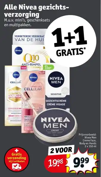 Kruidvat Alle nivea gezichts verzorging aanbieding