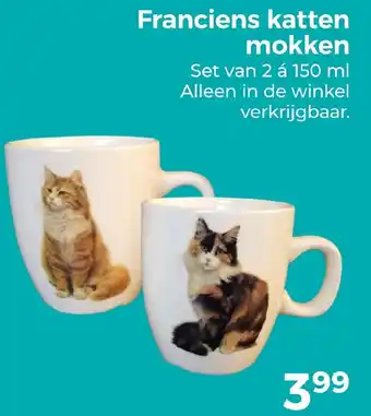 Trekpleister Franciens katten mokken 150ml aanbieding