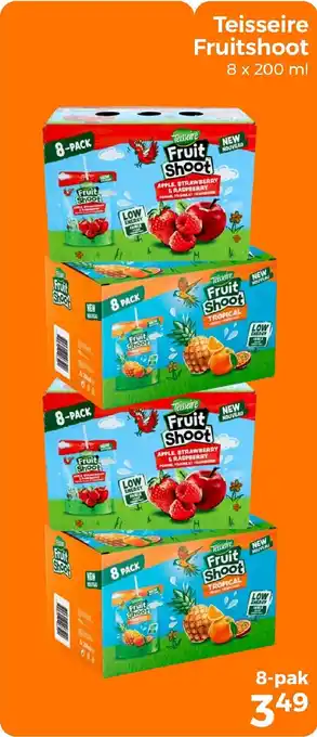 Trekpleister Teisseire Fruitshoot 8 x 200 ml aanbieding