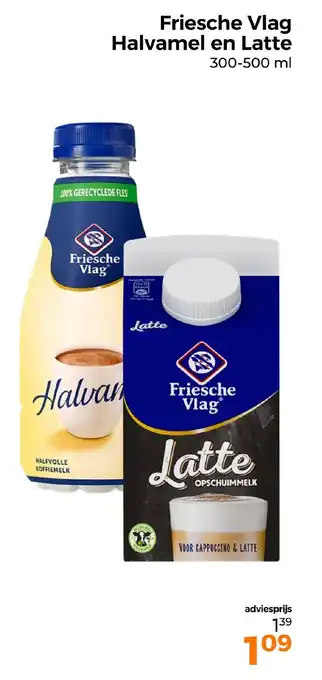 Trekpleister Friesche Vlag Halvamel en Latte 300 500 ml aanbieding