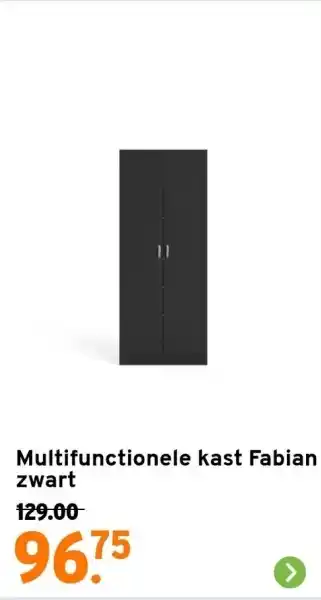 GAMMA Multifunctionele kast Fabian zwart aanbieding