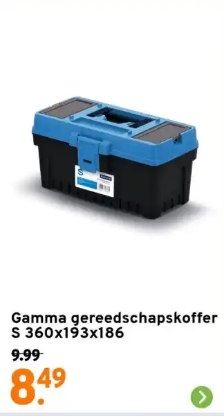 GAMMA gereedschapskoffer S 360x193x186 aanbieding