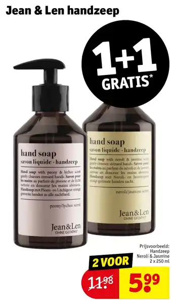 Kruidvat Jean & len handzeep aanbieding