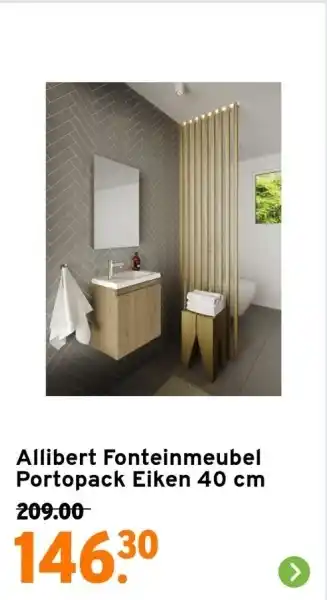 GAMMA Allibert Fonteinmeubel Portopack Eiken 40 cm aanbieding