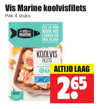 Dirk Vis Marine koolvisfilets aanbieding