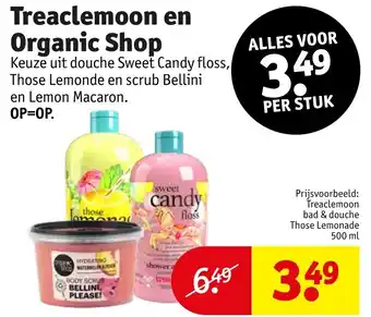 Kruidvat Treaclemoon en organic shop per stuk aanbieding