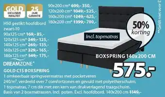 Jysk Dreamzone Gold C15 Boxspring aanbieding