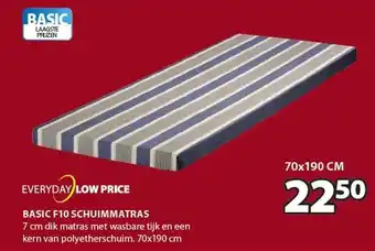 Jysk Everyday Low Price Basic F10 Schuimmatras aanbieding