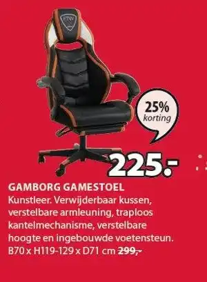 Jysk Gamborg Gamestoel aanbieding