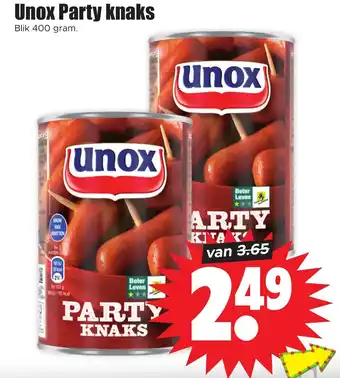 Dirk Unox Party knaks 400 GRAMS aanbieding