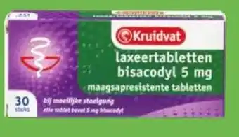 Kruidvat Bisacodyl 5mg laxeer tabletten aanbieding