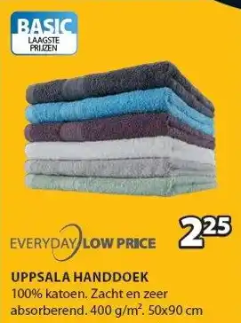 Jysk Everyday Low Price Uppsala Handdoek aanbieding