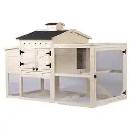 Pets Place Adori Kippenhok Ollie - Kippenhok - 162x98x112 cm Houtkleur Zwart aanbieding