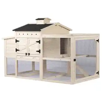 Pets Place Adori Kippenhok Ollie - Kippenhok - 162x98x112 cm Houtkleur Zwart aanbieding
