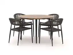 Kees Smit Manifesto Belpasso/Falcade Ø 115cm dining tuinset 5-delig aanbieding