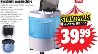 Dirk Nexxt mini wasmachine aanbieding