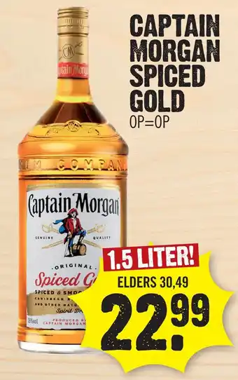 Super Dirck 3 CAPTAIN MORGAN SPICED GOLD aanbieding