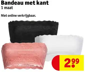 Kruidvat Bandeau met kant 1 maat aanbieding