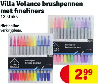 Kruidvat Villa Volance brushpennen met fineliners aanbieding