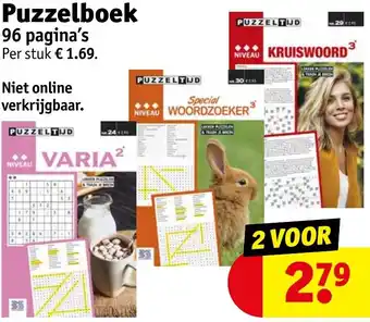 Kruidvat Puzzelboek 96 pagina's aanbieding