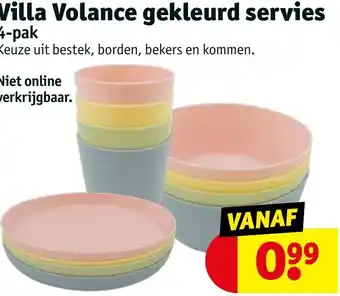 Kruidvat Villa Volance gekleurd servies aanbieding