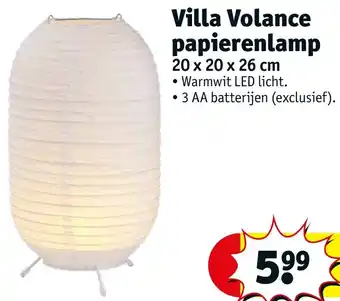 Kruidvat Villa Volance papierenlamp aanbieding