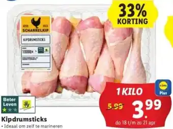 Lidl Kipdrumsticks 1 kilo aanbieding